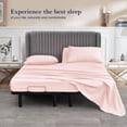 thumbnail image 2 of Top Split King Sheet Set for Adjustable Beds – 100% Egyptian Cotton, 800 Thread Count, 4-Piece Bed Sheets, Deep Pockets Fit up to 15", Blush-Pink Solid, Split 28" from Top, 2 of 5