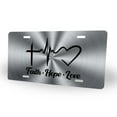 thumbnail image 2 of Yehwow Inspirational Hope Faith Love Words Metal Car Plate Aluminum License Plate, 2 of 6