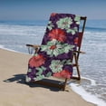 thumbnail image 4 of PHYHOO Mint Flowers Purple Beach Towels Oversized Microfiber Beach Towel for Adults Quick Dry Sand Free Absorbent Large Beach Blanket for Outdoor Travel Swim Pool Camping 30x60in, 4 of 8