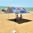 thumbnail image 7 of Portable Beach Tent Sun Shelter With Ground Pegs Water And Wind Resistant Sun Shade Canopy Angle Adjustable Music-themed, 7 of 7