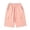 Pink, variant on Girls Cargo Shorts, Elastic Waist Multi-Pocket Knee Length, Soft Casual Summer Bottoms Yellow 12-13Years