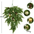 thumbnail image 3 of Tear Drop Wreath Winter Country Needle Wreath With Pinecones Greenery Hanging Wreath Suitable For Home (Green) Artificial Flowers Home Decor, 3 of 5