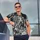 thumbnail image 4 of Balery Gothic Skull Floral Art Camisa Polo de Hombre con Estampado, de Manga Corta y Tejido Medio, Camisa Tipo Golf Polo-3X-Large, 4 of 6