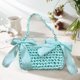 thumbnail image 5 of Bolso de mano para mujer con hebilla magnética bolso de punto de ganchillo con nudo de lazo para la fecha de compras, 5 of 6