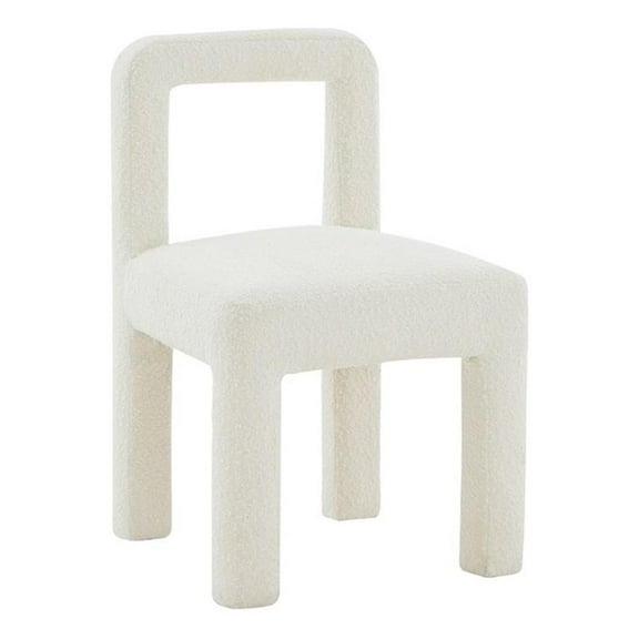 Maklaine Modern Contemporary Hazel Cream Boucle Dining Chair