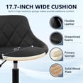 thumbnail image 5 of Low Back Rolling Stool, Adjustable Height Ergonomic Swivel Desk Stool for Office, Salon, or Workshop, Black, 5 of 9