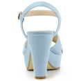 thumbnail image 3 of BLISSFUL STEP Sandales Slingback à Plateforme à Talon Épais à Bride pour Femmes, 3 of 6