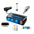 thumbnail image 4 of Car Charger Adapter, Shockproof Dual USB Car Charger 3 Sockets Universal 1 To 3  For 12 To 24V Vehicles, 4 of 8