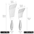 thumbnail image 2 of Fish Spatula Stainless Steel Combo, 1 Large Fish Turner Spatula + 1 Small Griddle Spatula, Metal Spatula for Kitchen Use, Slotted Spatulas, Frying Spatula with, 2 of 10
