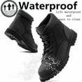 thumbnail image 3 of SUYSTEX Steel Toe Boots for Men Women,Waterproof Heat Resistant Indestructible Work Safety Boot Outdoor Protection Construction Shoes, 3 of 6