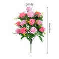thumbnail image 2 of Artificial Roses Silk Flower Arrangement With 18 Realistic Rose Heads For Home Office Decor And Photography Props, 2 of 4