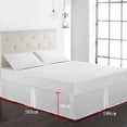 thumbnail image 2 of tredstone Solid Color Hotel Pleated Bed Skirt Wrinkle & Fade Resistant White_King, 2 of 9