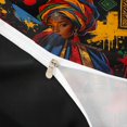 thumbnail image 4 of Castle Fairy Artistic Lantern African Queen Duvet Cover King,Splatter Geometric Pattern King Bedding,Black Orange Blue,Grey Reversible,1 Duvet Cover and 2 Pillowcases, 4 of 6