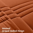 thumbnail image 2 of Dhole 5-Piece Bed in Bag - Twin Size Striped Comforter Sets, Pillowcases & Sheet Collection for Cozy Bedding Sets - Orange, 2 of 10