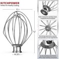 thumbnail image 4 of Stainless Steel Whisk Mixer 4.5qt Fits Kitchenaid Mixer, 4 of 5