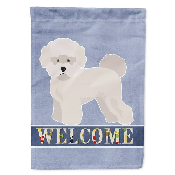 Carolines Treasures CK3637GF Bichon Fris? Welcome Flag Garden Size Small multicolor