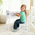 thumbnail image 2 of Costway Ensemble Table et Chaise d'Artisanat pour Tout-Petits Table d'Art et d'Artisanat pour Enfants avec Porte-Rouleau de Papier Blanc, 2 of 10