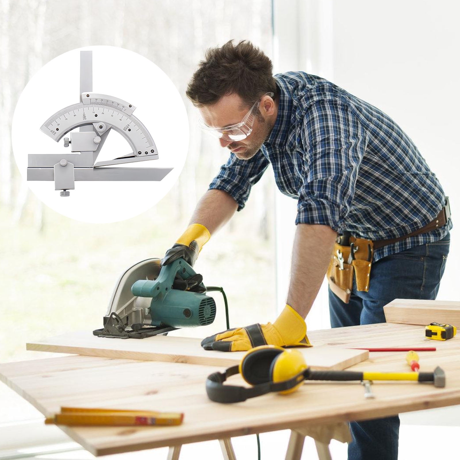 Metal Vernier Bevel Protractor Precisions Angles Finder Rulers Tool 0-320° Angles Measuring Rulers for Woodworking