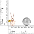 thumbnail image 2 of Gem Stone King 1.30 Ct Yellow Citrine 18K Rose Gold Plated Silver Charm Pendant With Chain, 2 of 4