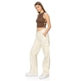 thumbnail image 4 of Cali1850 Women’s Straight Leg Cargo Pants Mid Rise Contrast Stitch Twill Fabric Casual Multi Pockets Trousers, 4 of 6