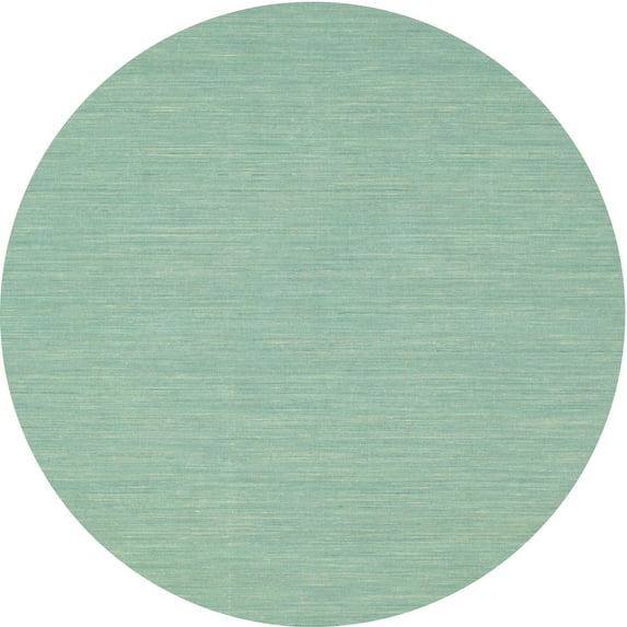Ahgly Company Indoor Round Contemporary Blue Green Abstract Area Rugs, 6' Round
