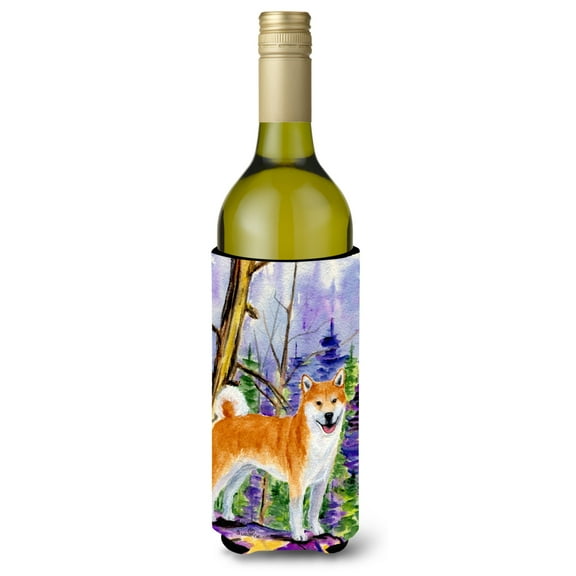 Caroline's Treasures SS8629LITERK Shiba Inu Wine Bottle Hugger, Wine Bottle, multicolor