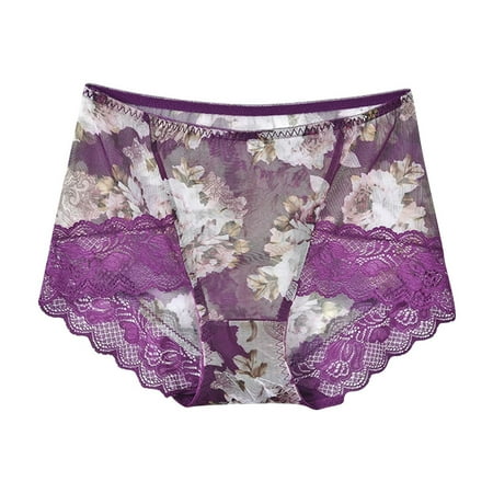 Wancir Womens Sexy Underwear Lace Panties High Waisted Plus Size Ladies Brief for Women