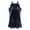 Navy Blue, variant on comerut Women Dress Cold Shoulder Butterfly Sleeve Halloween Mesh Patchwork Bandage Large Hem Witch Dress for Cosplay