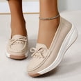thumbnail image 2 of Womens Shoes,Casual Shoes Stylish Comfortable for Everyday Wear Versatile Flat Casual Shoes for Work Dates,Shoes for Women,Beige,9.5, 2 of 9