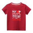 thumbnail image 2 of EGNMCR Chemisiers et Chemises à Manches Courtes à Col Rond Tout-Petits Enfants Garçons Filles Mode Mignon Col Rond Imprimé Haut à Manches Courtes Blouse Fille, 2 of 6