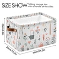 thumbnail image 4 of Yayeee Canvas Storage Basket with Handles for Shelves Fabric Bins Closet Organizer, Garden Pattern, 4 of 8