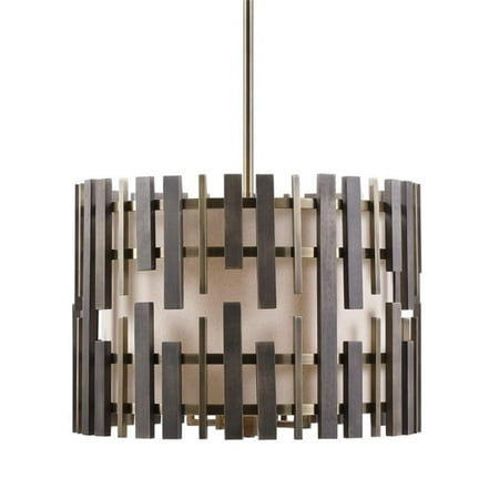 

Bowery Hill Contemporary 4 Light Drum Pendant in Warm Gray