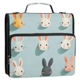 thumbnail image 5 of FORMRS Zipper Binder with Shoulder Strap 2-inch Ring 500 Sheet Capacity File Bag, Green Cute Rabbits, 5 of 5