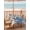 BLue White, variant on Outdoor Tablecloth with Umbrella Hole and Zipper, Red Christmas Square Table Cloth 54x54 Inch Waterproof Tablecloth, Snowman Snowflake Winter Birds Picnic Table Cover for Patio Camping