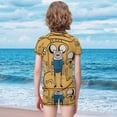 thumbnail image 3 of Adventure Time Boys 2-Piece Swimsuit Set Bathing Suit Short Sleeve Swimwear Sets with Swim Trunk 6-7Y(110cm), 3 of 7