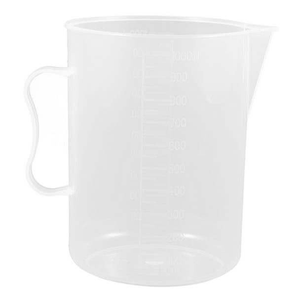 Jarra medidora de plástico, jarra graduada para mezclar productos químicos para césped, lejía para piscinas, hogar, aficiones, aceite de motor y fluidos.