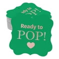 thumbnail image 1 of Inkdotpot Real Rose Gold Foil Bracket Shape Paper Hang Tags Ready To Pop Baby Shower Favor Tags Pack Of 100, 1 of 7