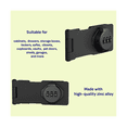 thumbnail image 7 of Keyless Combination Lock -3-Digit Combination Lock for Cabinet Doors - Twist Knob Hasp Latch Lock with Password Code, 7 of 7