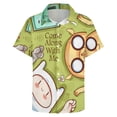 thumbnail image 5 of Adventure Time Casual Short Sleeve Shirt Lapel Collar Shirt Summer Beach Shirt 2XL, 5 of 8