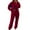 Red, variant on Honeeladyy Women's Casual Color Long Sleeved Hoodie Trousers Sweatershirt Sports Suit