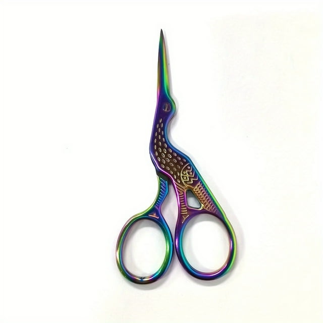Vintage Gold Plated Crane Scissors - Perfect for Embroidery, Tea Leaves, and More!
