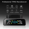 thumbnail image 3 of walmeck Solar Power Tire Pressure Monitor System Automobile Tire Pressure Alarm Clock Tire Pressure Detector 360 ° Rotatable Tire Pressure Monitoring Tyre Pressure Temperature Warning TPMS, 3 of 7