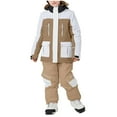 thumbnail image 5 of BRGZLK Boys Snowsuits Waterproof Boys Girls 2 Pcs Set 2025 Winter Coat and Snow Pants Outdoor Long Sleeve Snowboarding Sport Ski Suits Khaki 5-6 Years, 5 of 5