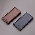 thumbnail image 4 of Stylago Mens Long Wallet Stylish Purses with ID Window and Multiple Card Slots Foldable RFID Blocking Bifold Thin Wallets Brown, 4 of 5