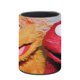 thumbnail image 3 of Elmo-theme Cylinder Pen Holder Pencil Organizer with Flannel Lining PVC Leather Material Cardboard Base for study work 10*8CM, 3 of 6