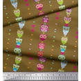 thumbnail image 3 of Soimoi Poly Georgette Fabric Heart & Owl Kids Print Fabric by Yard 42 Inch Wide, 3 of 3