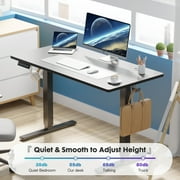 edx Electric Standing Desk, Height Adjustable Desk, 48 x 24 Inches Ergonomic Stand up Desk with Memory Preset and T-Shaped Metal Bracket for Home Office