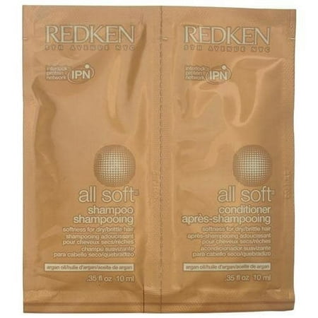 Redken All Soft 2-Piece Set Shampoo & Conditioner, Trial Size, 0.35 Fl Oz