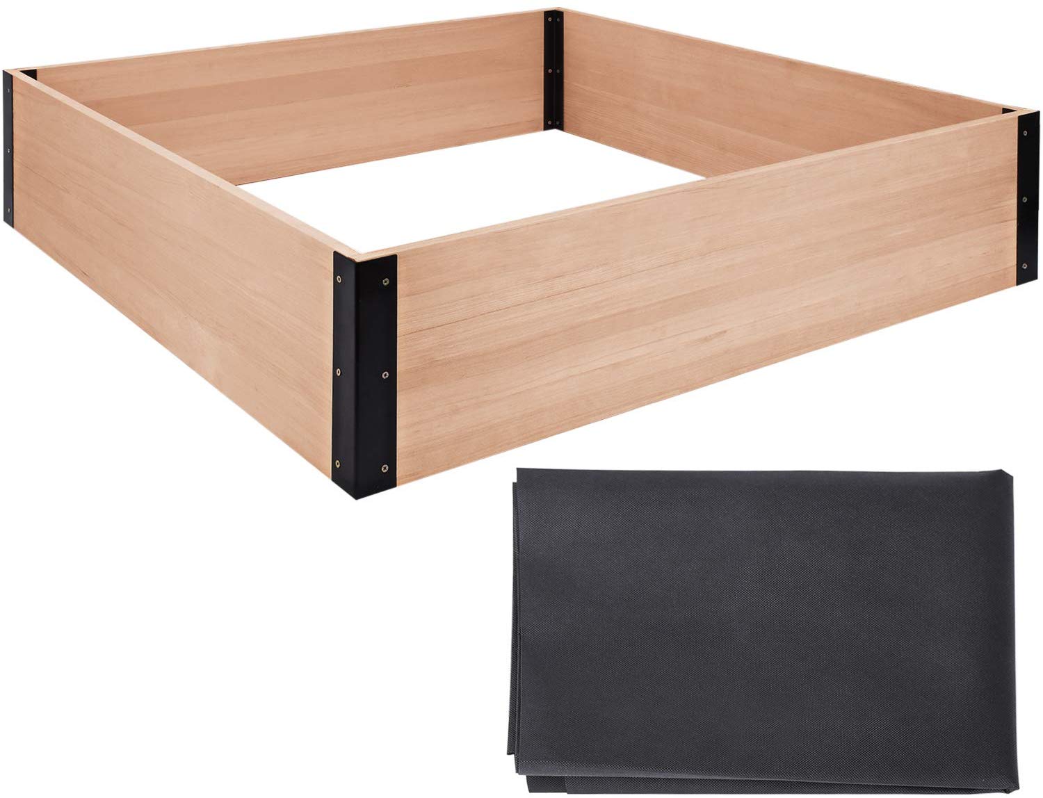 Quictent 48''x48''x11'' Extrathick Cedar Raised Garden Bed Wooden