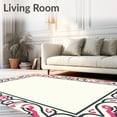 thumbnail image 2 of ODIKA 2'x3' Machine Washable Non-Slip Area Rug, Exquisite Framework Artisan Treasure High Traffic Rug with Pad, Pink, 667331, 2 of 8